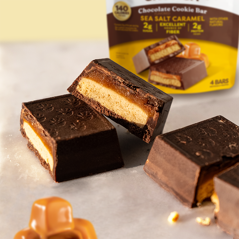 Sea Salt Caramel Chocolate Cookie Bars - Clean Style